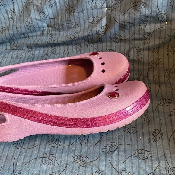 Crocs genna 2 glitter band slingback with fixed gem jibbitz junior 6 womens 7 - Picture 4 of 6